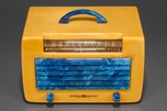 Yellow with Blue Trim General Electric L-571 Catalin Radio - Rare